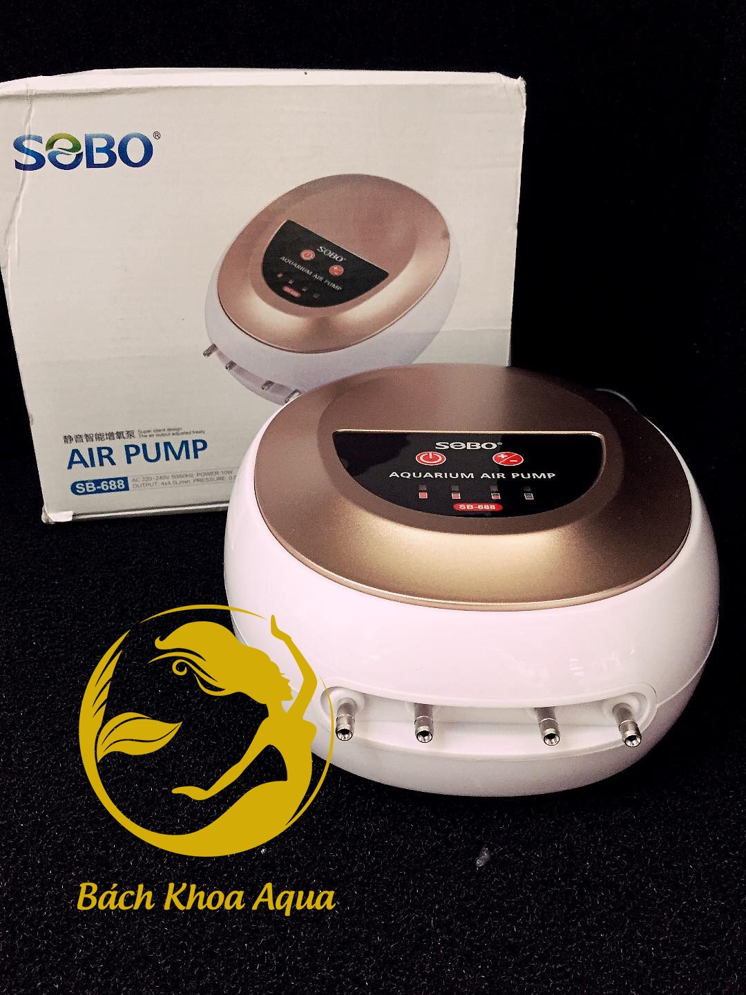 Máy sủi khí Oxi 4 vòi SOBO SB-668, SB-688